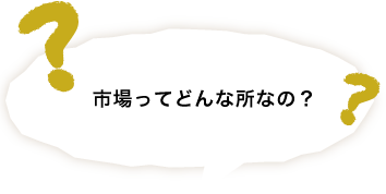 市場ってどんな所なの？